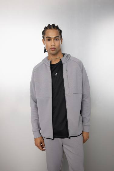 كارديجان قماش سكوبا سليم فيت بسوسته رمادي من DeFactoFit