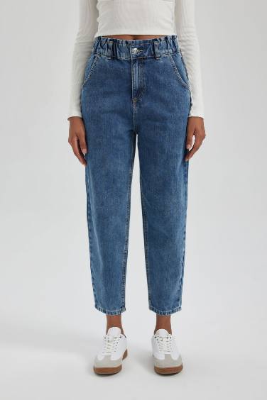 Paperbag Fit High Waist Relaxed Jeans