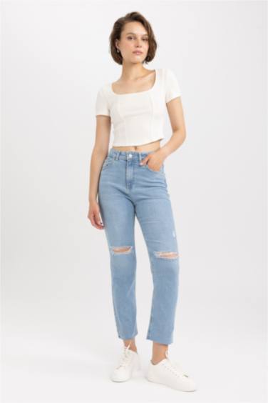 Джинсы Mary Vintage Straght с высокой талией