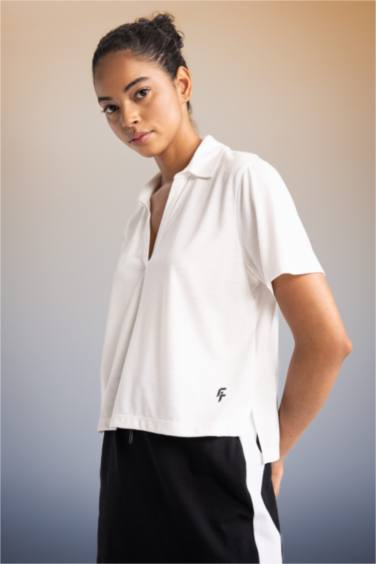 T-Shirt à Manches Courtes Col Polo