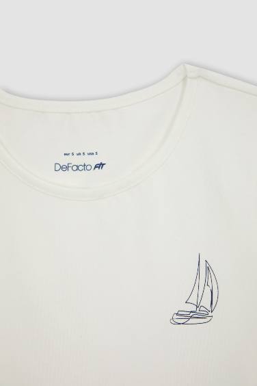 DeFactoFit Crew Neck Sports Crop T-Shirt