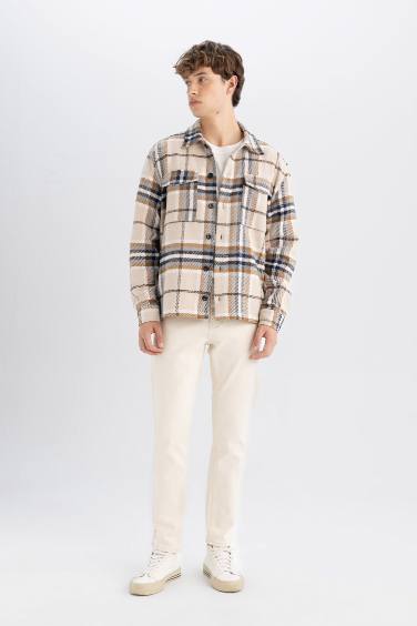 Relax Fit Kareli Oduncu Flanel Uzun Kollu Gömlek