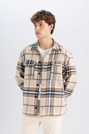 Relax Fit Kareli Oduncu Flanel Uzun Kollu Gömlek
