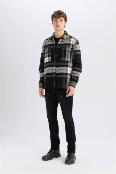 Relax Fit Oduncu Flanel Uzun Kollu Gömlek