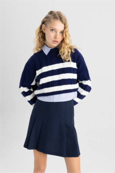 Pull-Over Coupe Régulière Col Rond