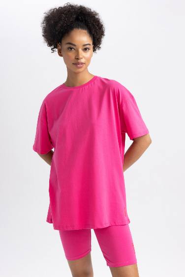 Oversize Fit Crew Neck Short Sleeve T-Shirt