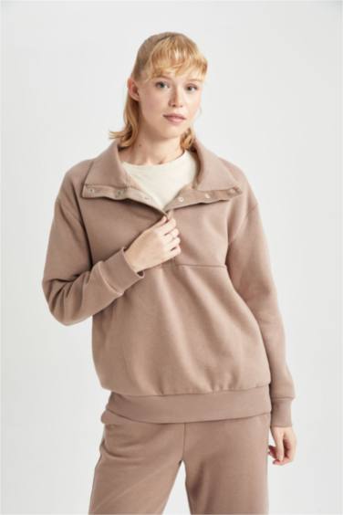 Oversize Fit Polar Sports Sweatshirt