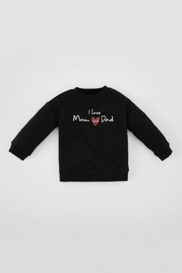 Baby Girl Printed Thick Sweatshirt