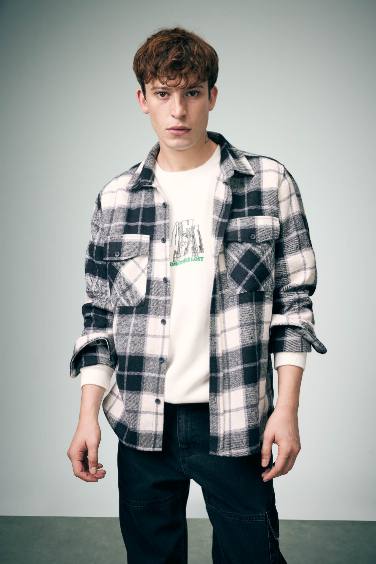 Regular Fit Woodcutter Plaid Long Sleeve Shirt