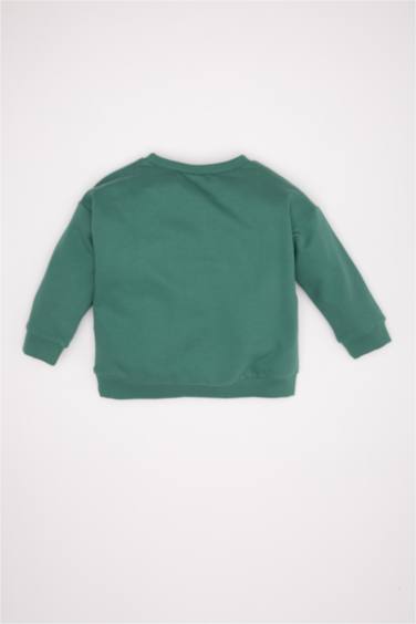 Baby Boy Cotton Regular Fit Crew Neck Sweatshirt