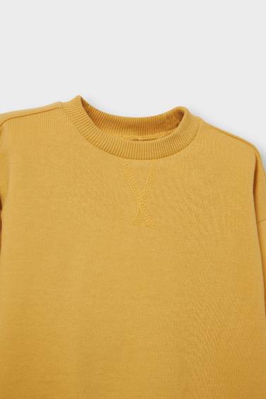 Baby Boy Crew Neck Basic Sweatshirt