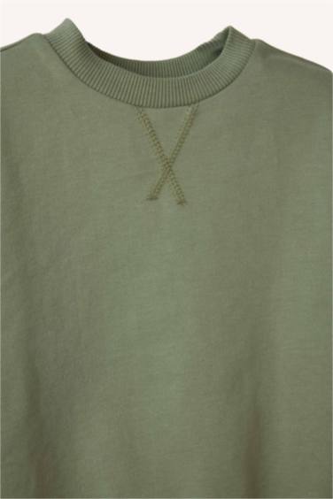 سويت شيرت بيبي ولادي قصة عادية بياقة مستديرة