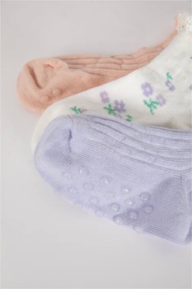 Chaussettes Longues Coton Pour BéBé Fille - 3 Pièces