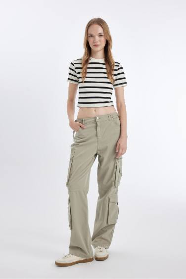 Slim Fit Striped Ribana Short Sleeve T-Shirt