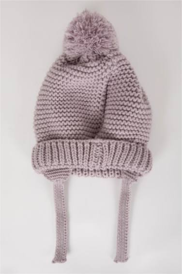 Baby Girl Pompom Knitwear Beret