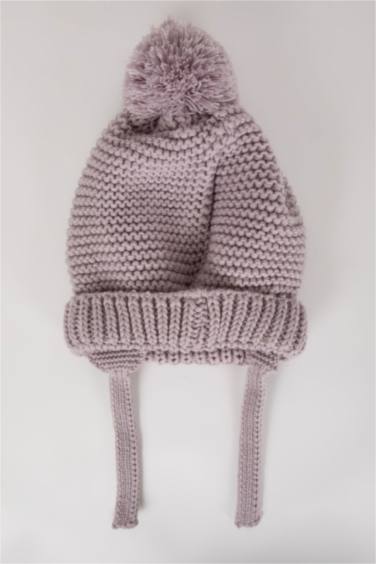 Baby Girl Pompom Knitwear Beret