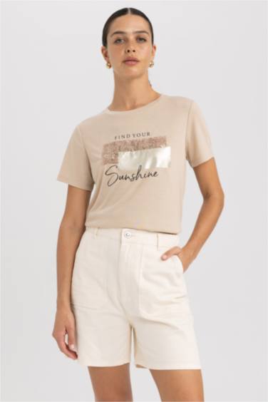 T-Shirt coupe régulière Col Rond