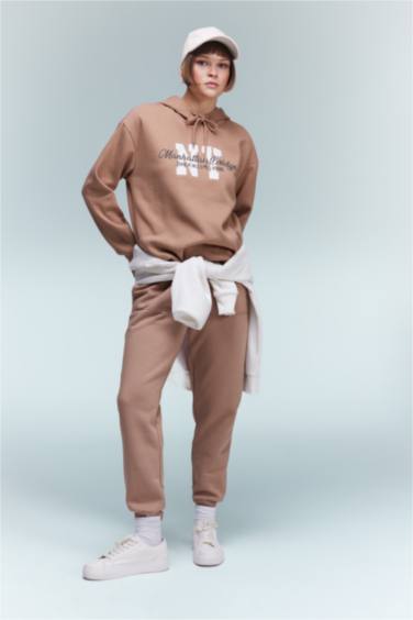 Relax Fit Hooded Thick Sweatshirt Fabric Sweatshirt