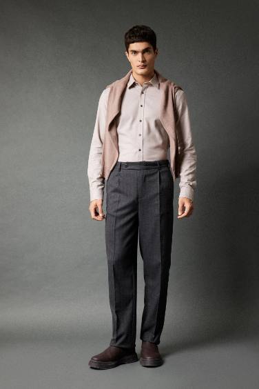 Modern Fit Flannel Long Sleeve Shirt