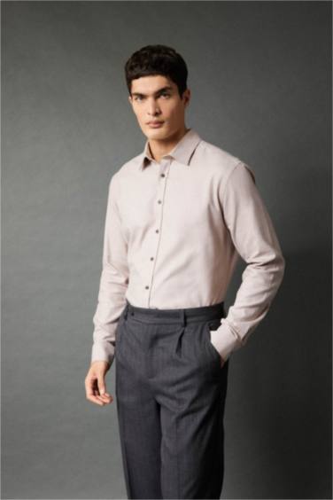 Modern Fit Flannel Long Sleeve Shirt