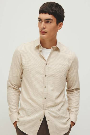 Slim Fit Basic Long Sleeve Shirt