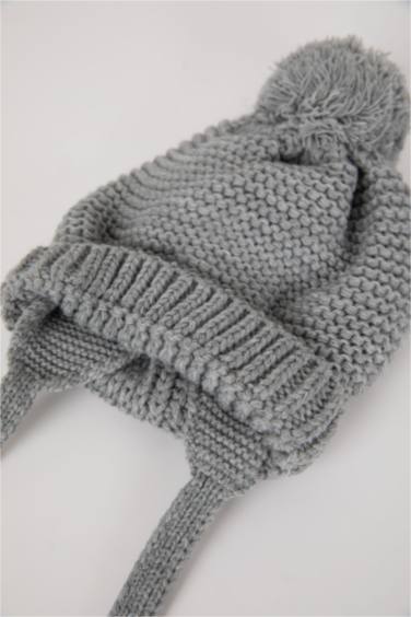 Baby Boy Pompom Knitwear Beret