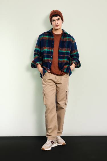 جاكيت قميصي كاروهات قصة عادية بياخة بولو