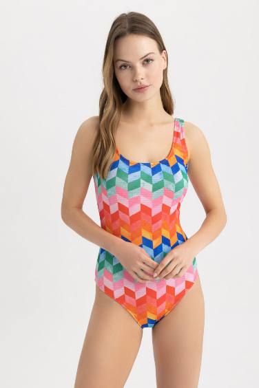 Fall in Love Regular Fit Patterned Swimsuit