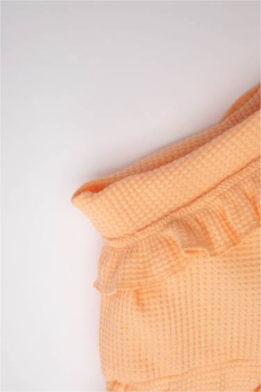 شورت بناتي وافل قصة مريحة