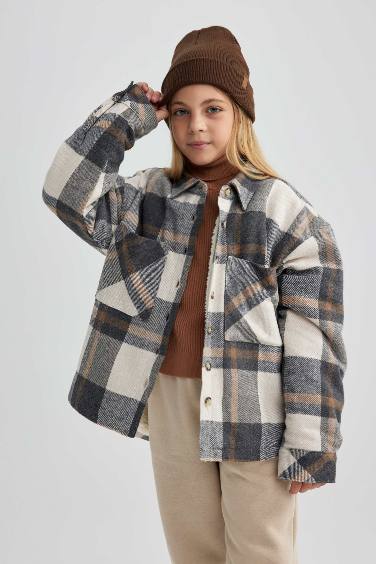 Girl Flannel Long Sleeve Shirt