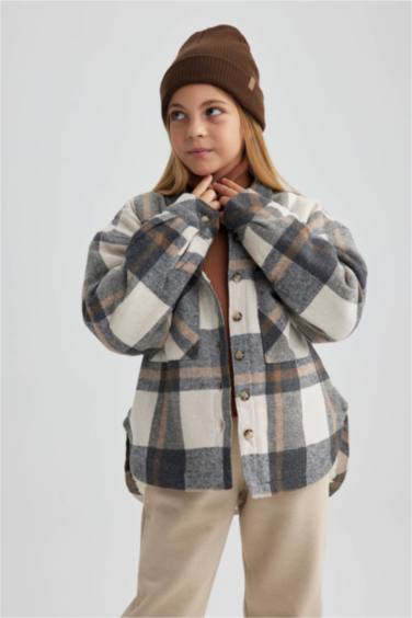 قميص ردن طويل بناتي فلانيل