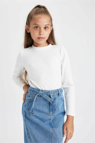 Body Coupe Slim à Manches Longues Pour Fille