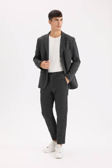 Gabardin Pantolon Tailored Regular Fit Normal Kesim Cepli Düz Paça