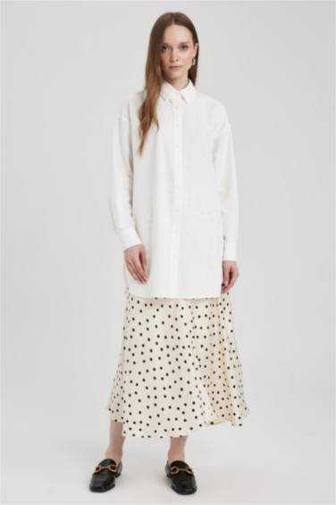 Relax Fit Poplin Long Sleeve Tunic