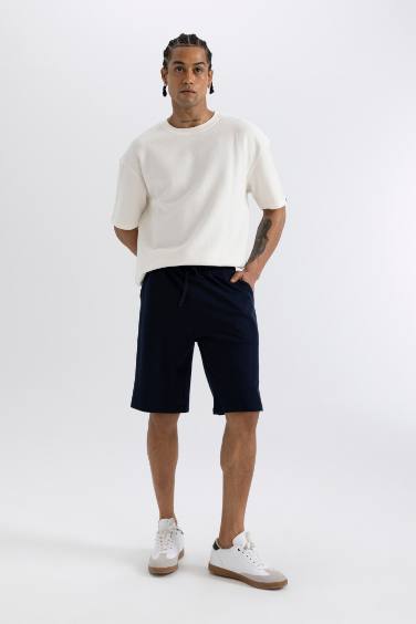 Regular Fit Pocket Pique Shorts Pajama Bottoms