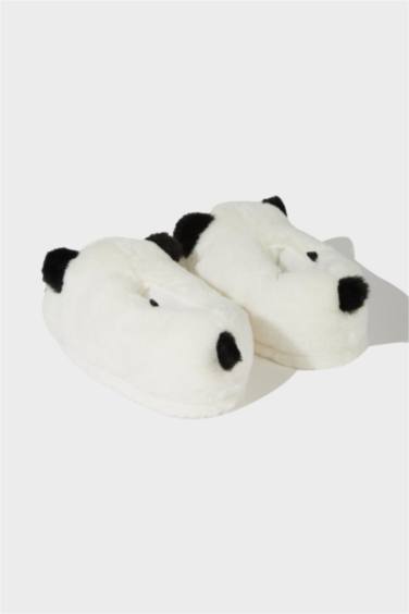 Erkek Çocuk Panda Temalı Düz Taban Panduf