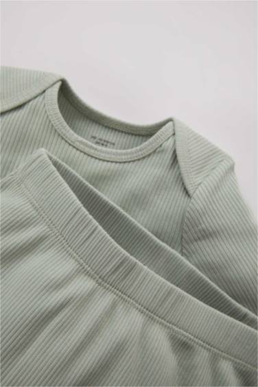 Baby Girl Ribbed Camisole Snap Body Bottom Set of 2