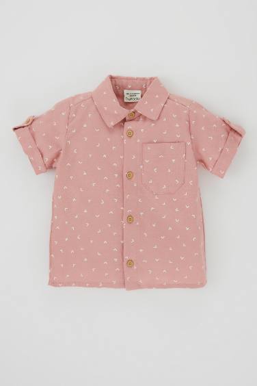 Baby Boy Poplin Short Sleeve Shirt