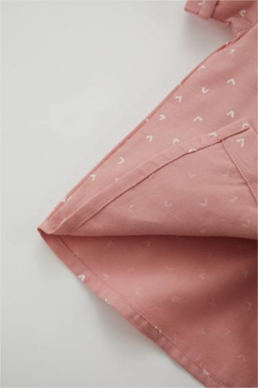 Chemises à manches courtes Popeline Col De Chemise Manche Courte Géométrique