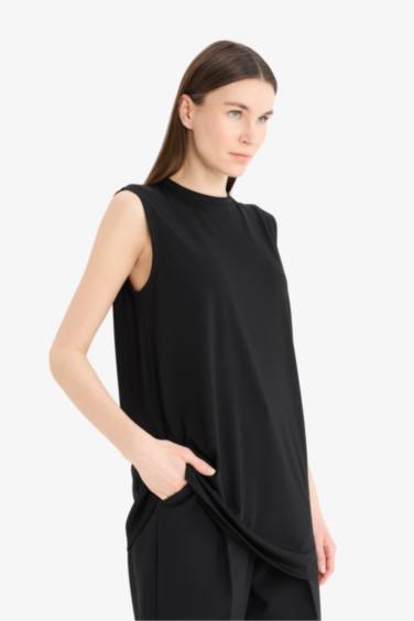 Regular Fit Crew Neck Short Sleeve Tunic