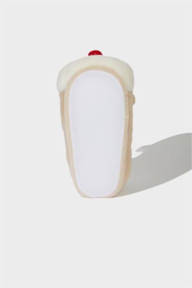 Kadın Yılbaşı Temalı Düz Taban Panduf - Görsel 5