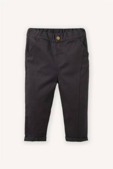 Beli Lastikli Düz Paça Gabardin Pantolon Erkek Bebek