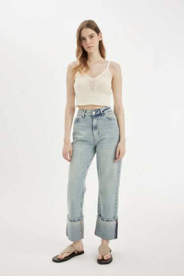 Débardeur Slim en Tricot à Col en V