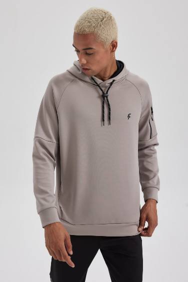 Sweat- Shirt Standart Fıt Encapuchonné Manche Longue