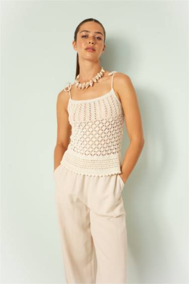 Relax Fit Örgü Atlet