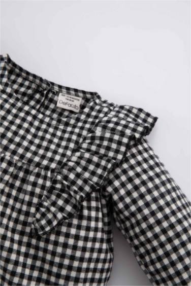 Baby Girl Plaid Flannel Long Sleeve Shirt