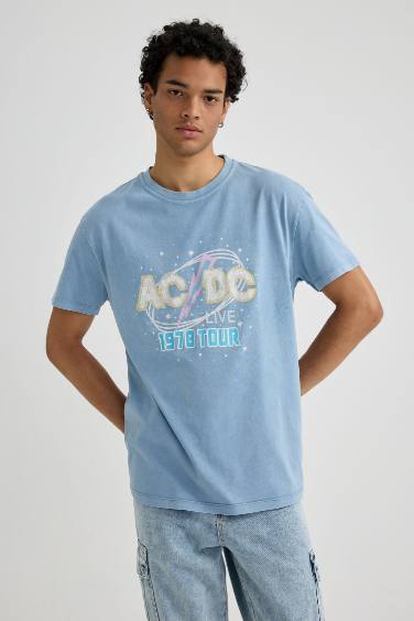 Regular Fit AC/DC Licensed Crew Neck T-Shirt