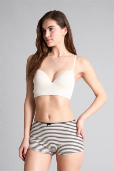 Kaplı Pedli Seamles Bra - Görsel 2