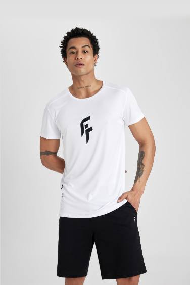 DeFactoFit Slim Fit Crew Neck Heavy Fabric T-Shirt