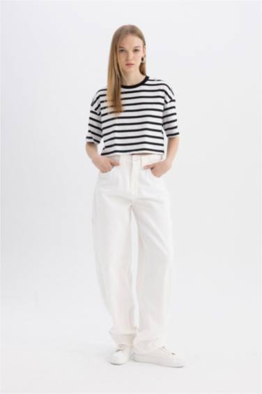 تيشيرت مخطط سليم فيت نص ردن